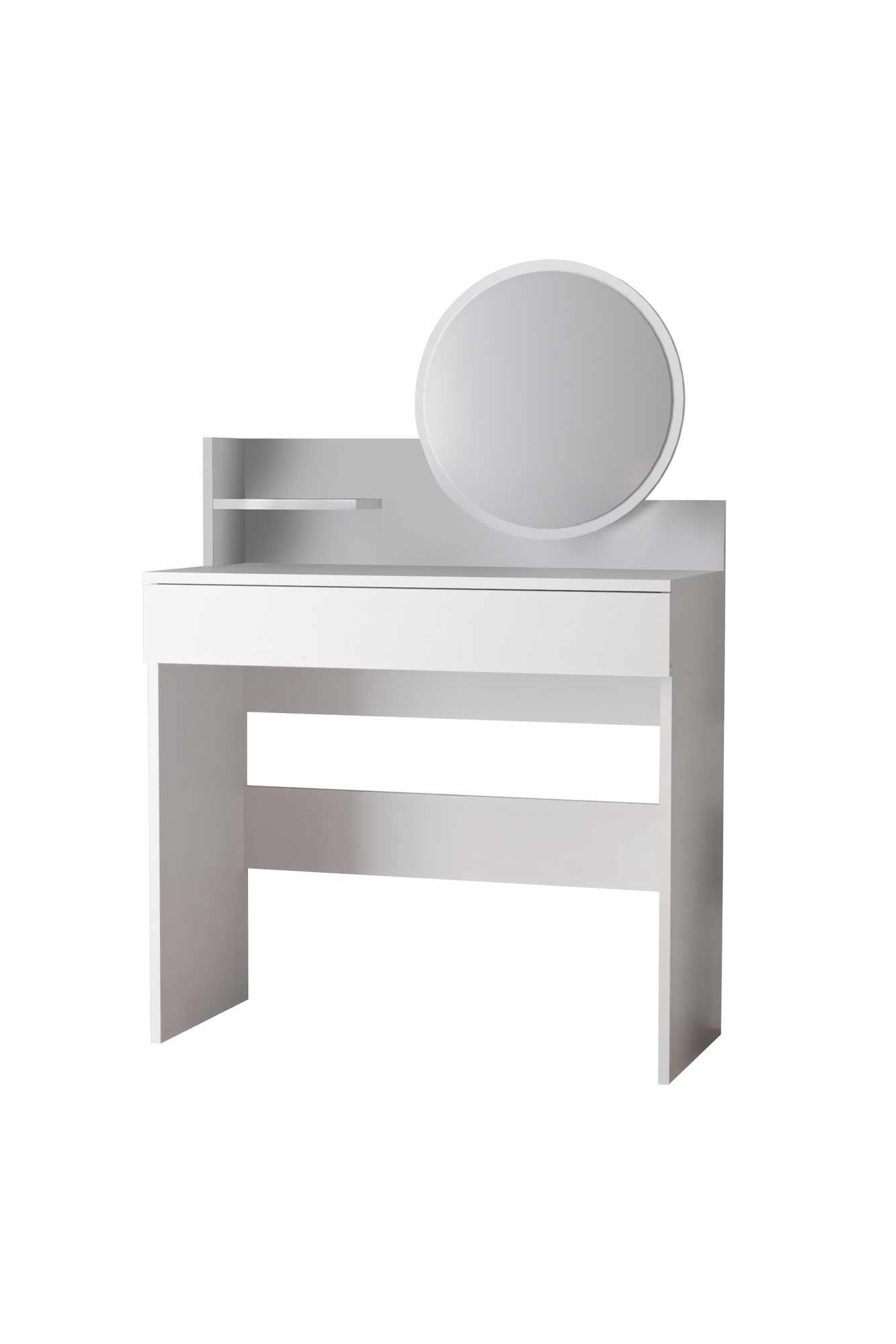 Fabrony sminkebord med speil 90 cm - Hvit