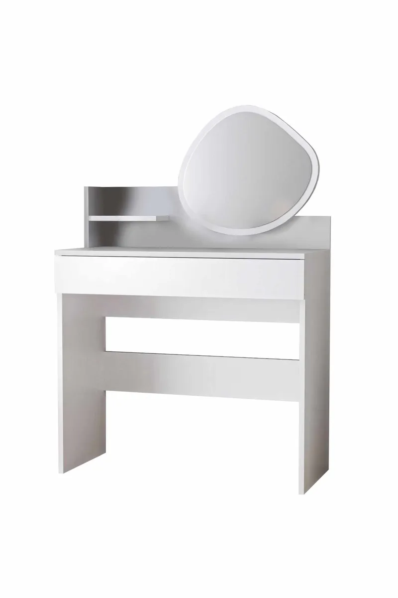 Fabrony sminkebord med speil 90 cm, Hvit