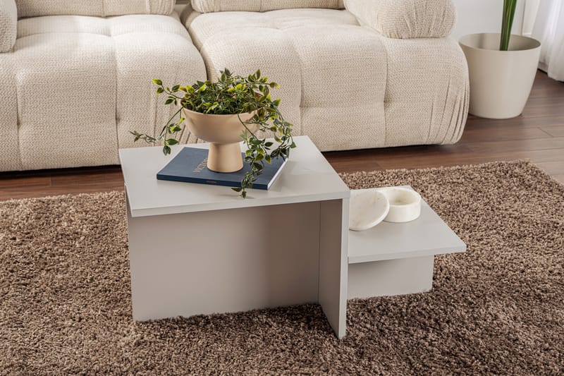 Fabrony Sofabord 80x40 cm - Lys Grå - Møbler - Bord - Sofabord