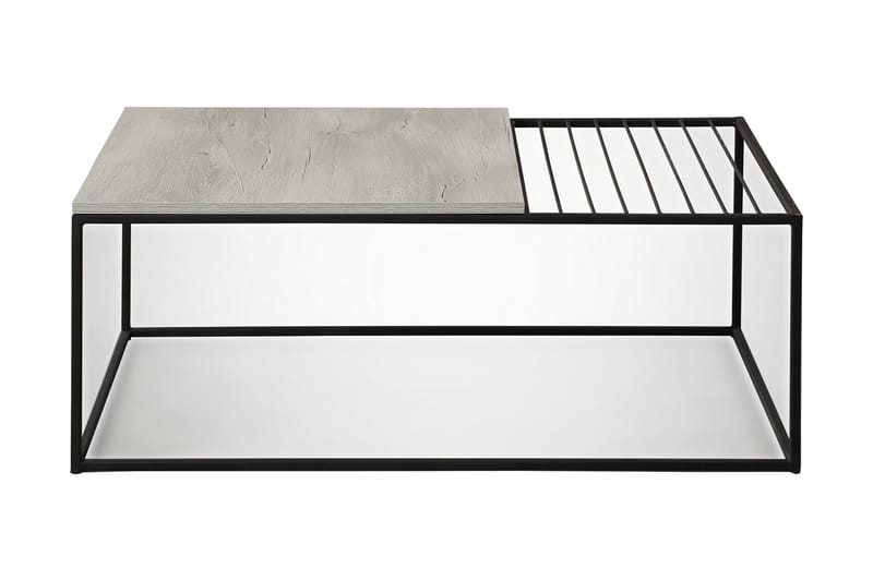 Falan Sofabord 95 cm Ribber - Hvit/Marmor - Sofabord