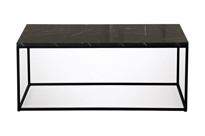 Falan Sofabord 95 X 55 cm Marmormønster - Svart - Sofabord