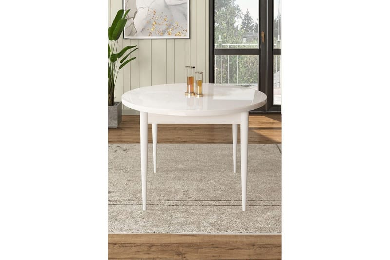 Farefax Lite Rundt Spisebord 90 cm - Hvit - Møbler - Bord - Spisebord & kjøkkenbord
