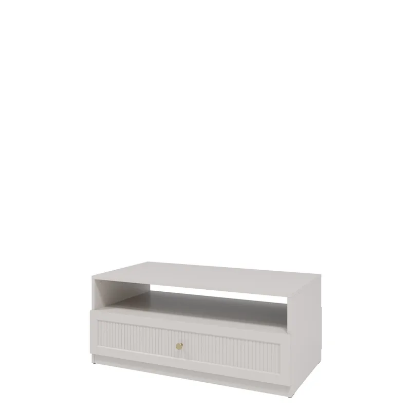 Fayric 100 cm Rektangulært Sofabord med Skuffer i Tre, Beige