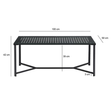 Fenara sofabord 100 cm - Gjennomsiktig og matt svart - Møbler - Bord - Sofabord