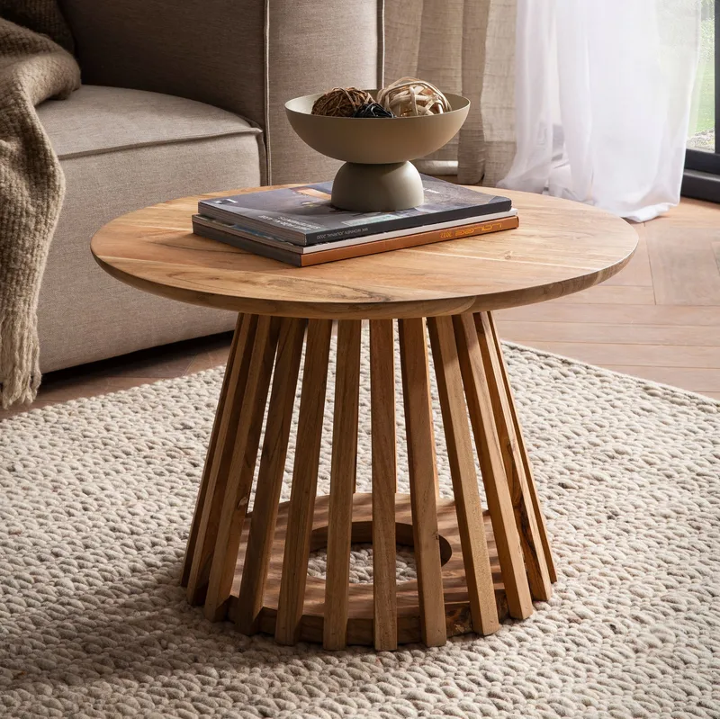 Feneri salongbord 60 cm rundt - Varm lysebrun - Møbler - Bord - Sofabord