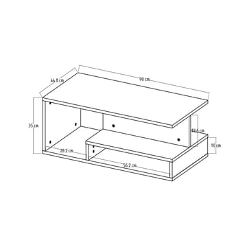 Fenlo Sofabord 90x35x44,8 cm - Hvit marmor - Møbler - Bord - Sofabord