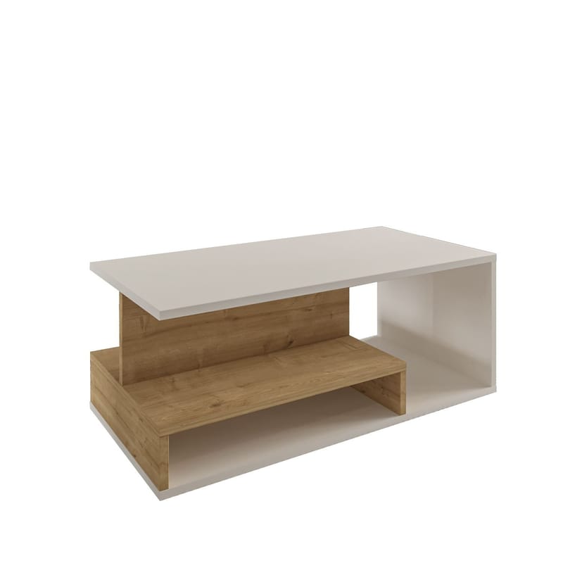 Fenlo Sofabord 90x35x44,8 cm - Hvit sapphire eik - Møbler - Bord - Sofabord