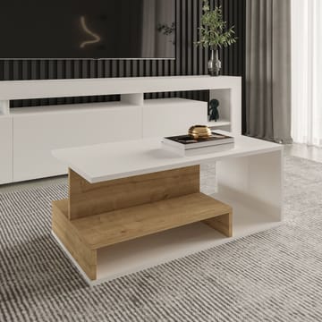 Fenlo Sofabord 90x35x44,8 cm - Hvit sapphire eik - Møbler - Bord - Sofabord