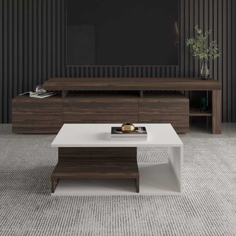 Fenlo Sofabord 90x35x44,8 cm - Hvit valnøtt - Møbler - Bord - Sofabord