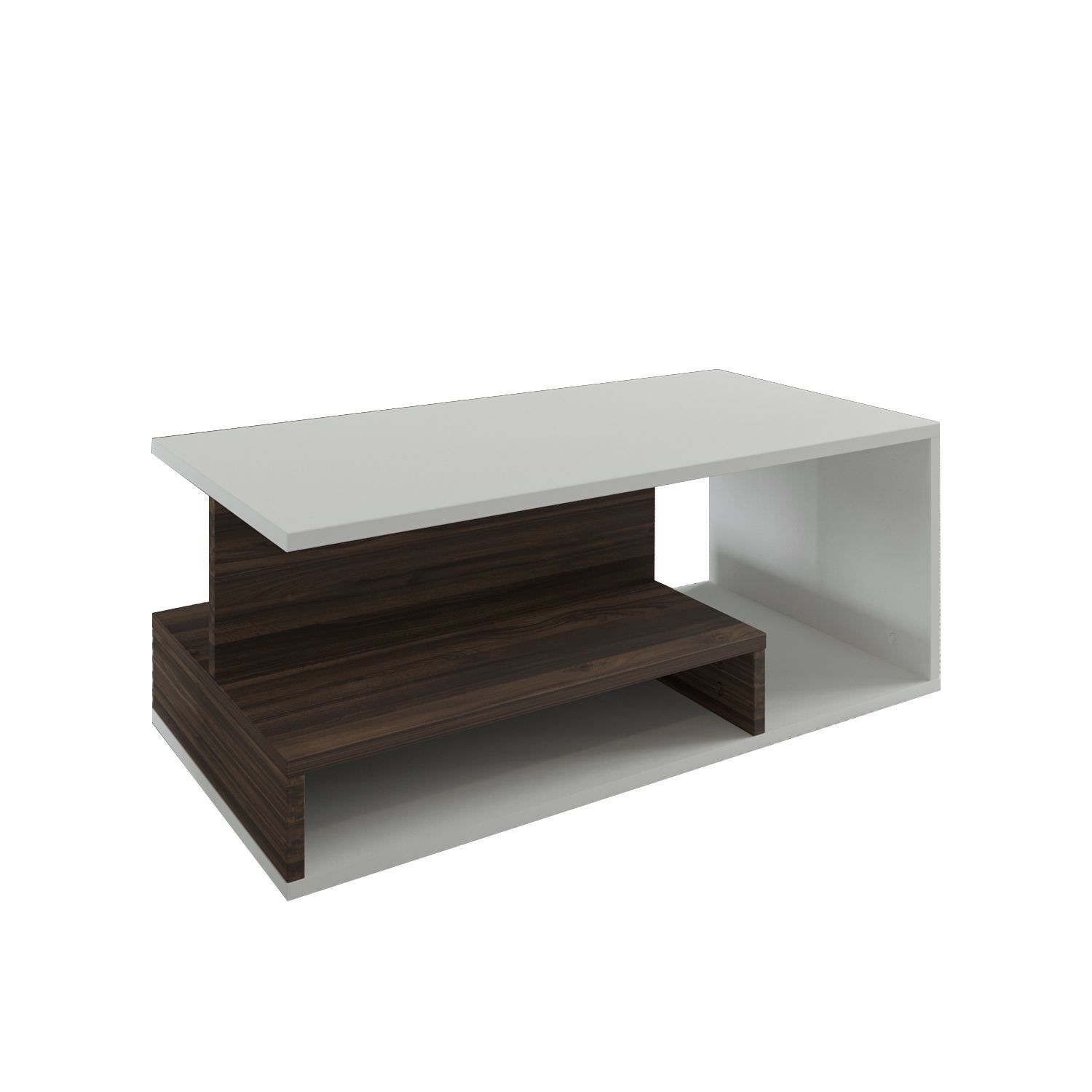 Fenlo Sofabord 90x35x44,8 cm - Hvit valnøtt