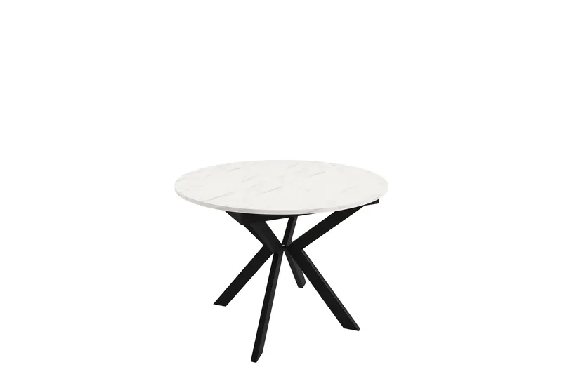 Ferrer Spisebord 138 cm, Svart/Hvit