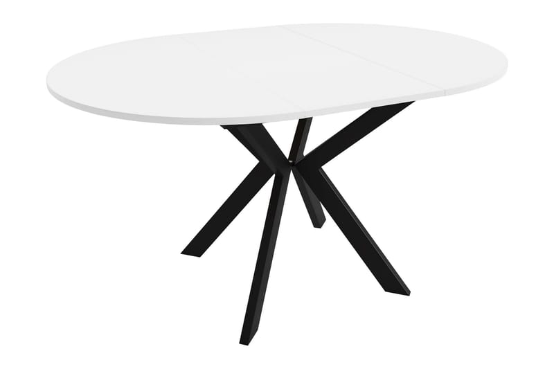 Ferrer Uttrekkbart Rundt Spisebord 100 cm med Mørkt Tre- og Metallutseende - Svart - Møbler - Bord - Spisebord & kjøkkenbord