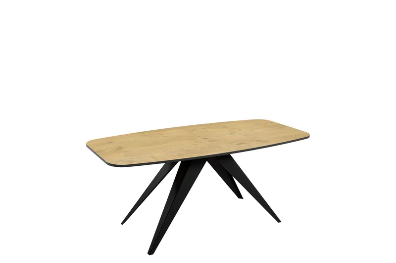 Ferro Spisebord 198 cm, Svart/Beige