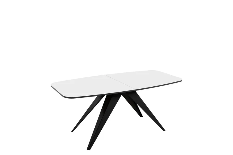 Ferro Spisebord 198 cm, Svart/Hvit