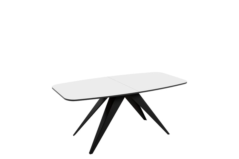 Ferro Spisebord 198 cm, Svart/Hvit