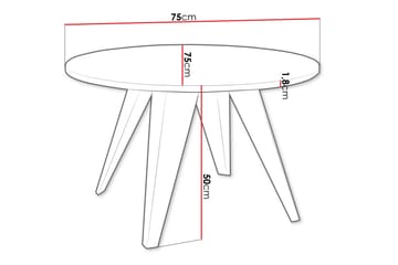 Festus Sofabord 75 cm - Svart - Møbler - Bord - Sofabord