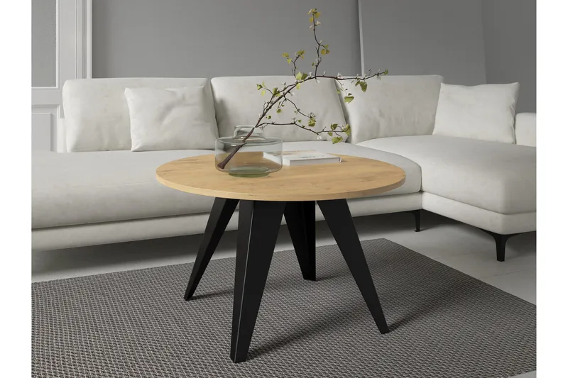 Festus Sofabord 75 cm - Svart/Beige - Møbler - Bord - Sofabord