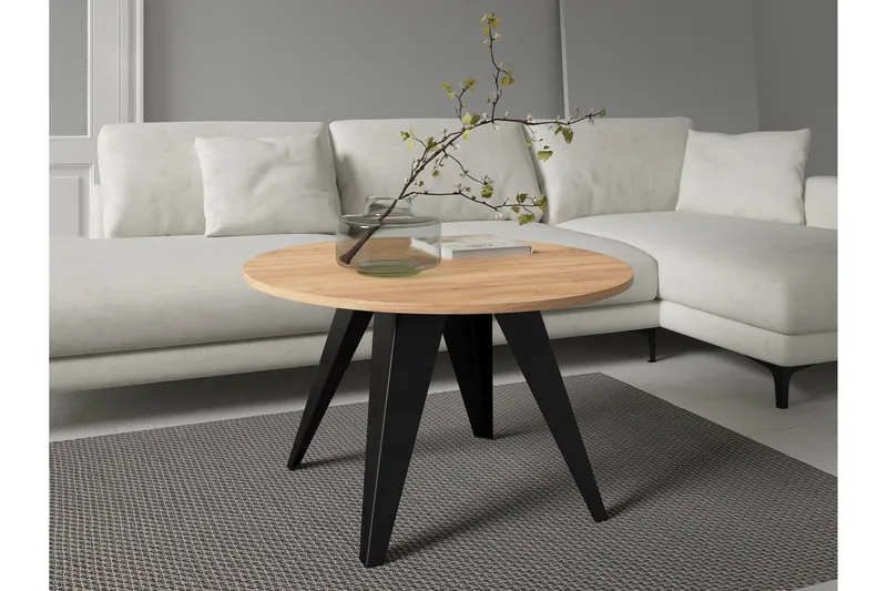 Festus Sofabord 75 cm - Svart/Beige - Møbler - Bord - Sofabord