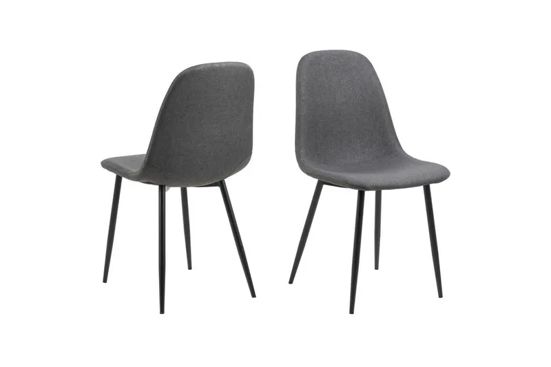 Finola Spisegruppe 120 Cm + 4 Salaman Spisestoler - Grå/Brun/Sort - Møbler - Bord - Spisegrupper