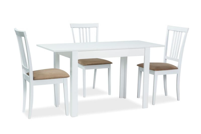 Fiorde Spisebord 110 cm - Hvit - Spisebord & kjøkkenbord