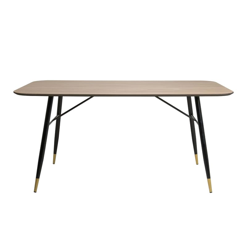 Flora Rektangulært Spisebord 160 cm i Metall og Tre med Eikeutseende - Brun - Møbler - Bord - Spisebord & kjøkkenbord