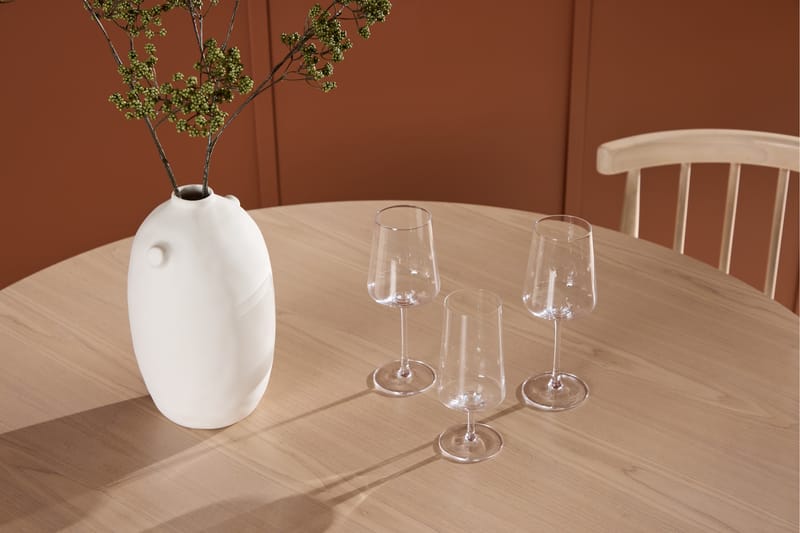 Flora Spisebord 120 cm Rundt - Hvitlasert - Møbler - Bord - Spisebord & kjøkkenbord