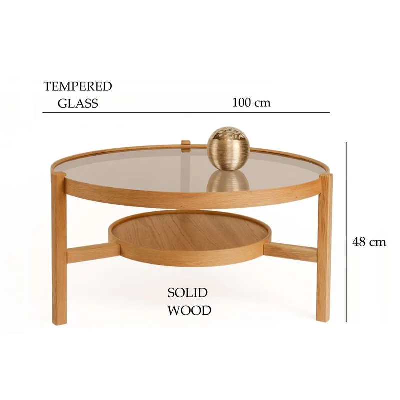 Florai Sofabord 100 cm - Natur - Møbler - Bord - Sofabord