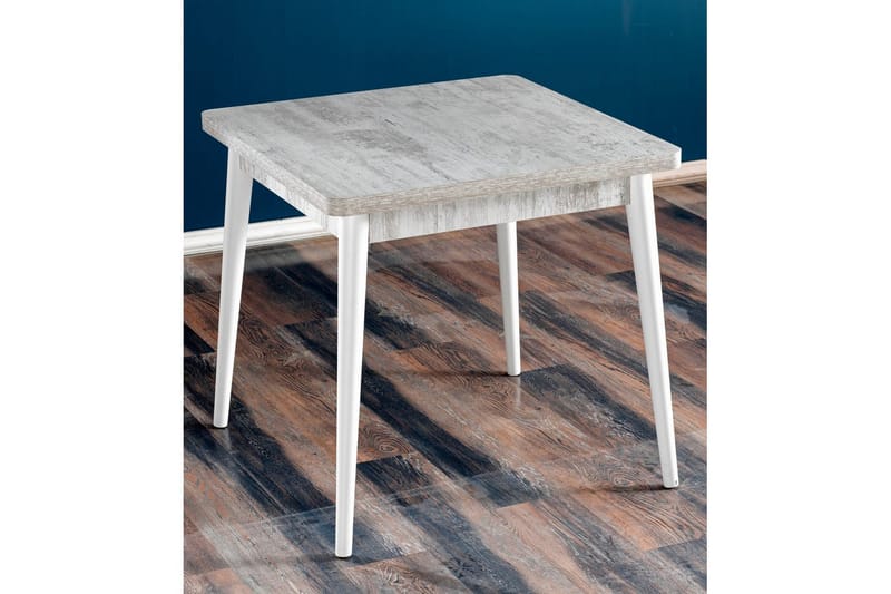 Florai Spisebord 80 cm Kvadratisk - Antikk/Hvit - Møbler - Bord - Spisebord & kjøkkenbord