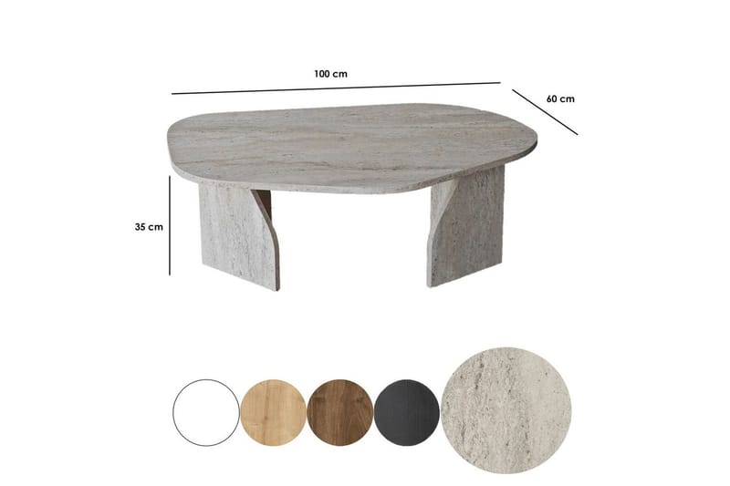 Fredrilla Sofabord 105 cm - Beige - Møbler - Bord - Sofabord