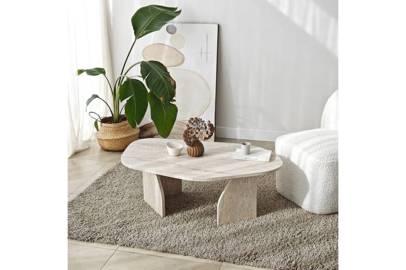 Fredrilla Sofabord 105 cm - Beige - Møbler - Bord - Sofabord