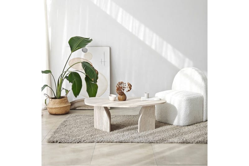 Fredrilla Sofabord 105 cm - Beige - Møbler - Bord - Sofabord
