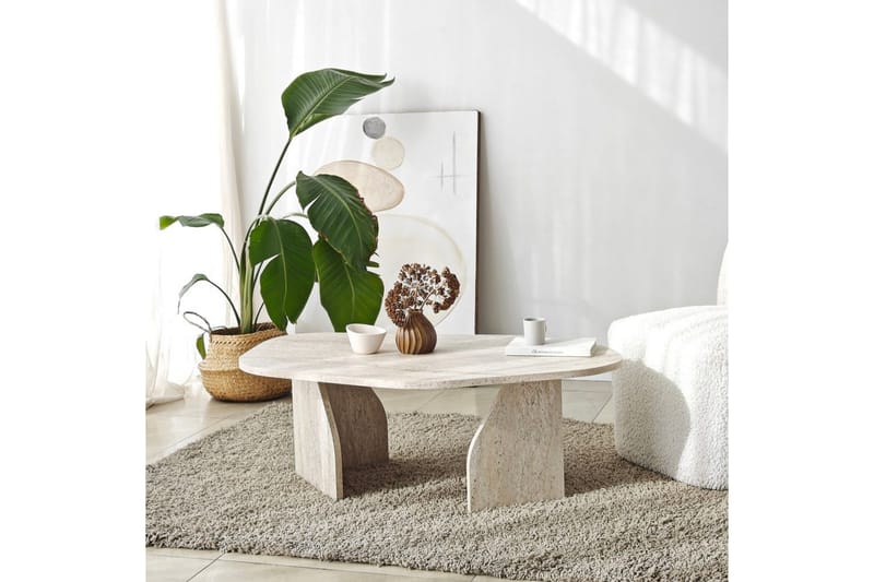 Fredrilla Sofabord 105 cm - Beige - Møbler - Bord - Sofabord