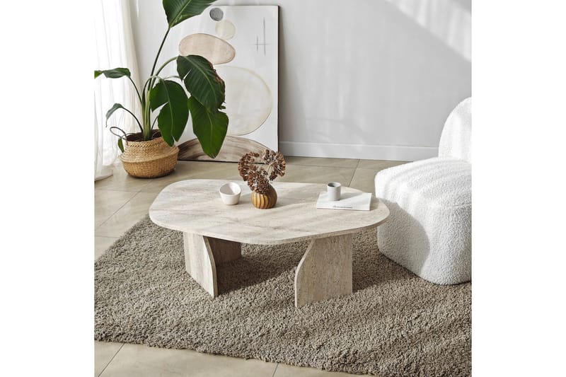 Fredrilla Sofabord 105 cm - Beige - Møbler - Bord - Sofabord