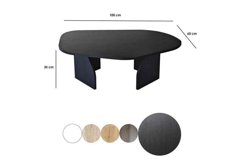Fredrilla Sofabord 105 cm - Svart - Møbler - Bord - Sofabord