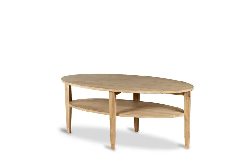 Freemont Ovalt Sofabord 120x60 cm i heltre, Natur