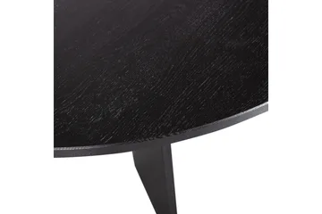 Fries Rundt Spisebord 129 cm med Eikeplate - Svart - Møbler - Bord - Spisebord & kjøkkenbord