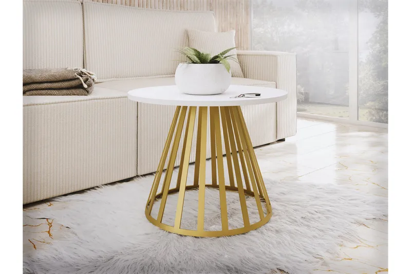 Frosty Sofabord 58 cm - Gull/Hvit - Møbler - Bord - Sofabord