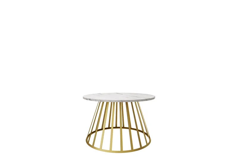 Frosty Sofabord 75 cm, Gull/Lys grå