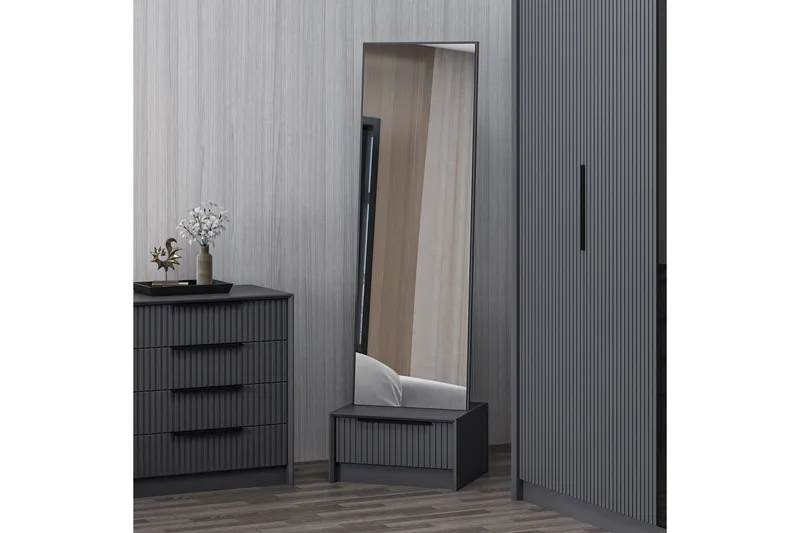 Fruitland Sminkebord 54 cm - Antrasitt - Møbler - Bord - Sminkebord & toalettbord - Sminkebord med speil