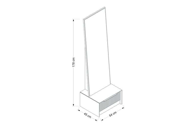 Fruitland Sminkebord 54 cm - Antrasitt - Møbler - Bord - Sminkebord & toalettbord