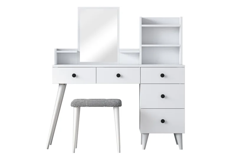 Fynnian Sminkebord 122,2 cm - Hvit - Møbler - Bord - Sminkebord & toalettbord - Sminkebord med speil