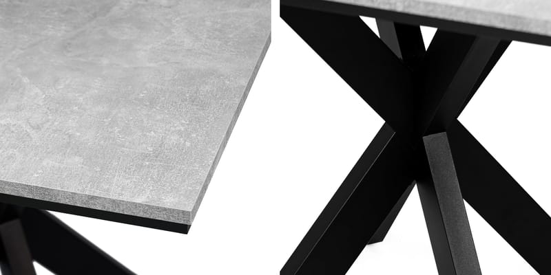 Fynrel Spisebord 90 cm Kvadratisk - Svart/Brun - Møbler - Bord - Spisebord & kjøkkenbord