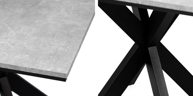 Fynrel Spisebord 90 cm Kvadratisk - Svart/Grå - Møbler - Bord - Spisebord & kjøkkenbord