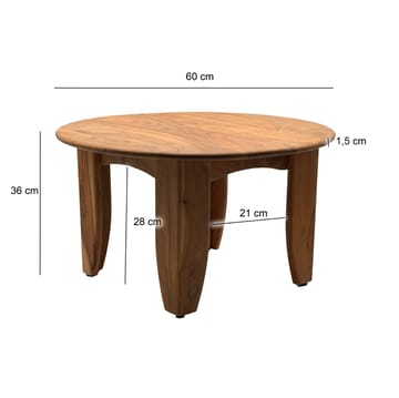 Fynricon sofabord 60 cm rundt - Varm brun - Møbler - Bord - Sofabord