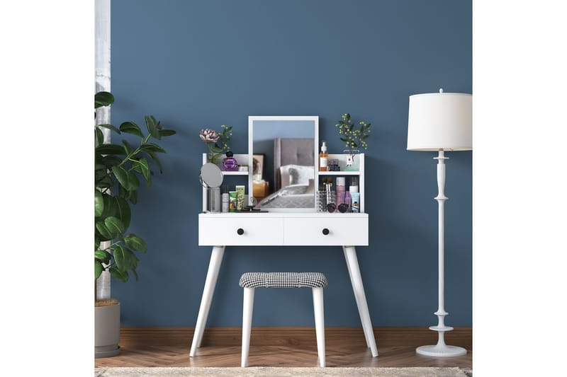 Fyodor Sminkebord 97,8 cm - Hvit - Møbler - Bord - Sminkebord & toalettbord - Sminkebord med speil