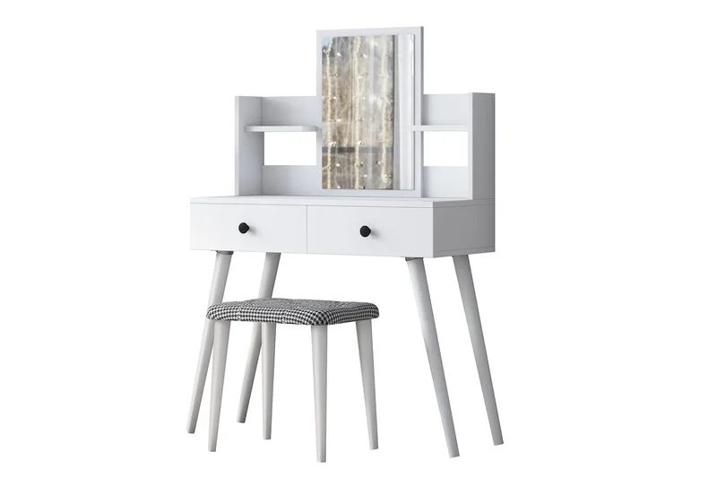 Fyodor Sminkebord 97,8 cm - Hvit - Møbler - Bord - Sminkebord & toalettbord - Sminkebord med speil