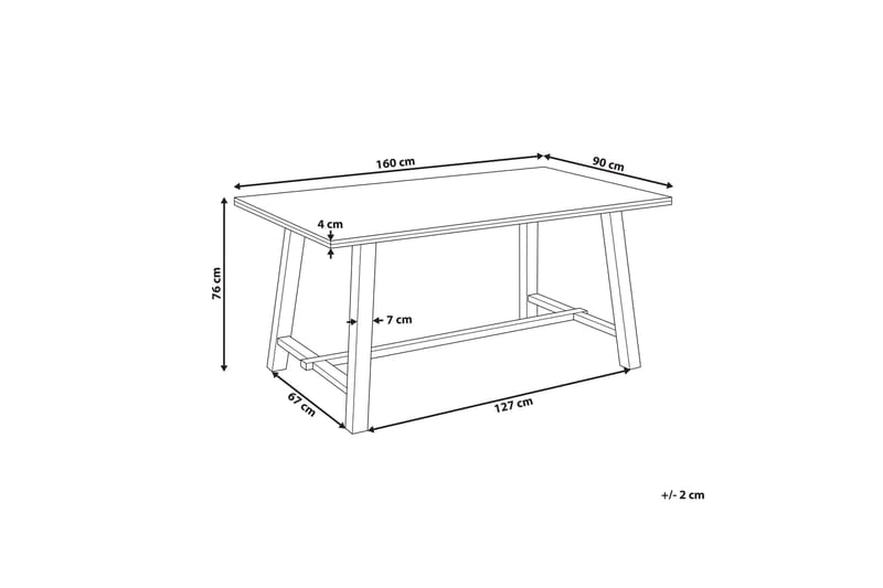 Gaelan Spisebord 90 cm Rektangulært - Lyst tre - Møbler - Bord - Spisebord & kjøkkenbord
