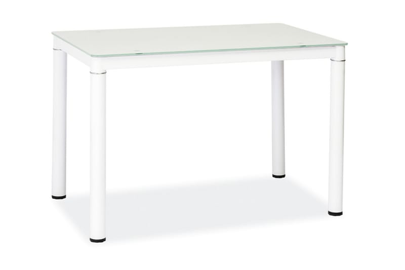 Galan Spisebord 100 cm - Glass/Hvit - Spisebord & kjøkkenbord