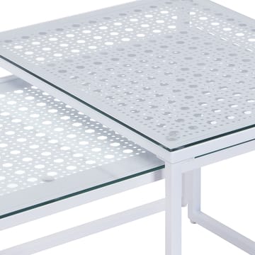 Galilo settbord 100 cm sett med 2 - Gjennomsiktig og matt hvit - Møbler - Bord - Sofabord
