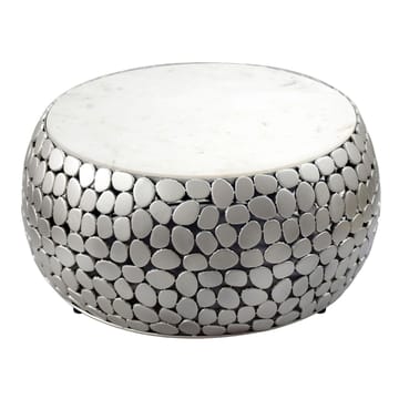 Galino sofabord 66 cm - hvit og sølvfarget - Møbler - Bord - Sofabord